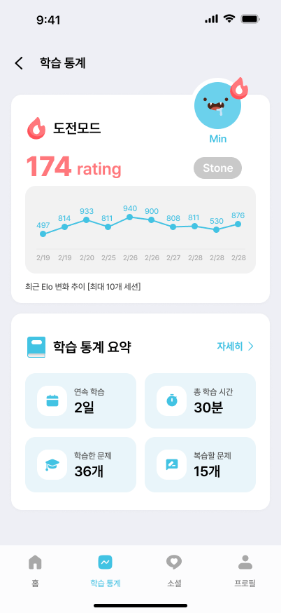 학습 통계
